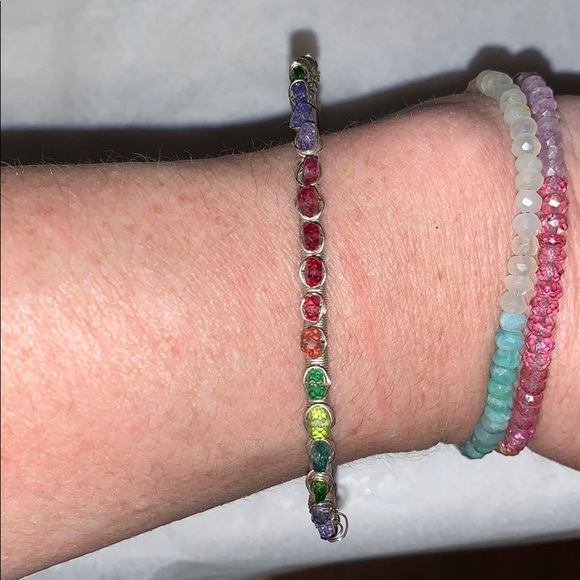 Genuine Gemstone Bracelets*Rubys,Amythest,Peridot - Picture 11 of 16